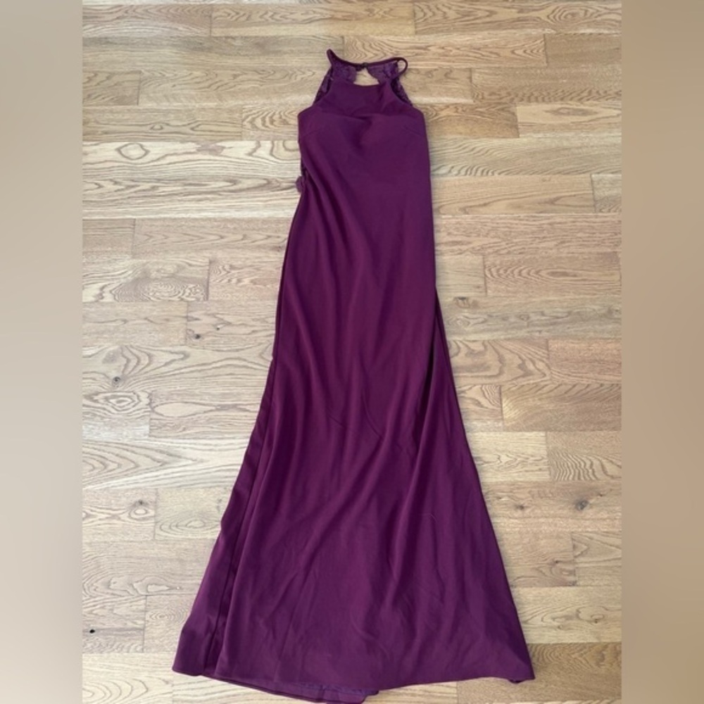 BHLDN burgundy maxi‎ formal dress